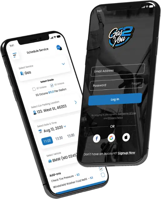 Gas2you fuel delivery app portfolio