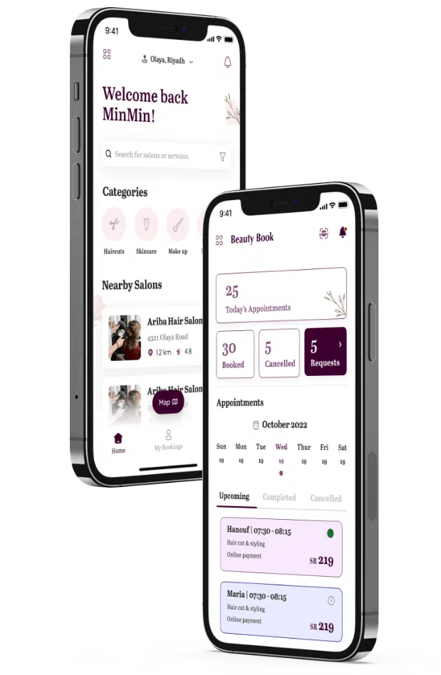 Uber Like Beauty App Design