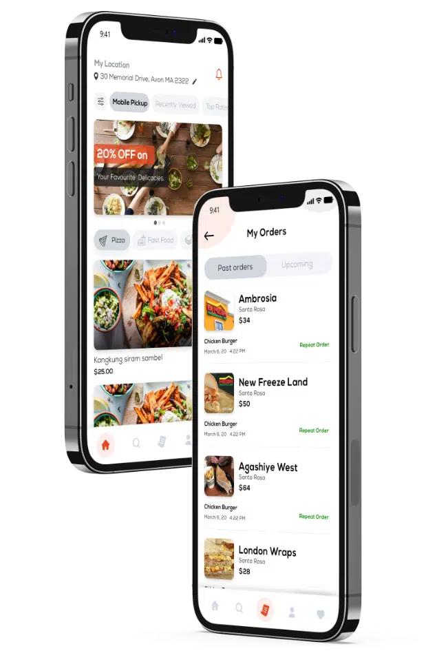 restaurant app design