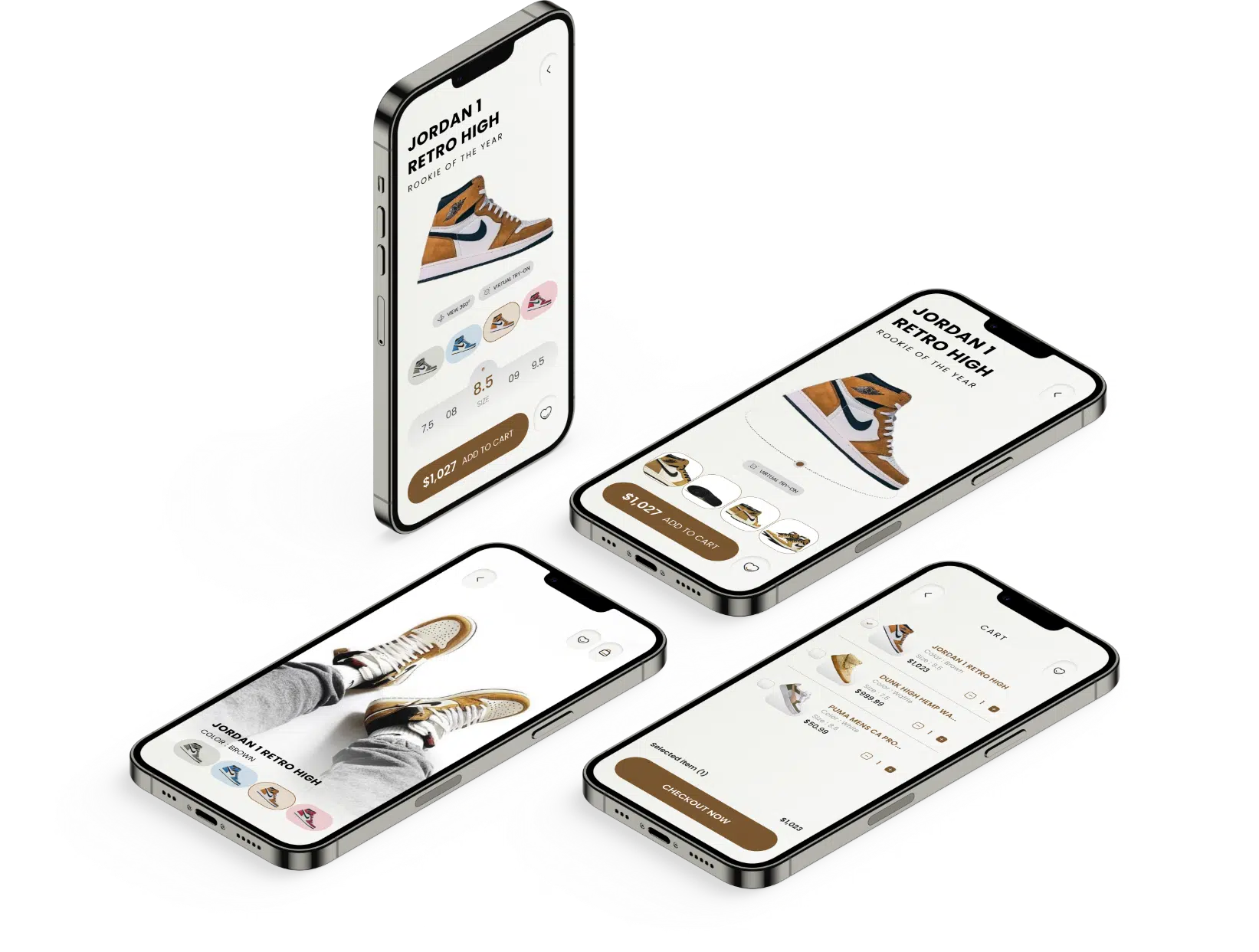 shoes user mobile app ui design
