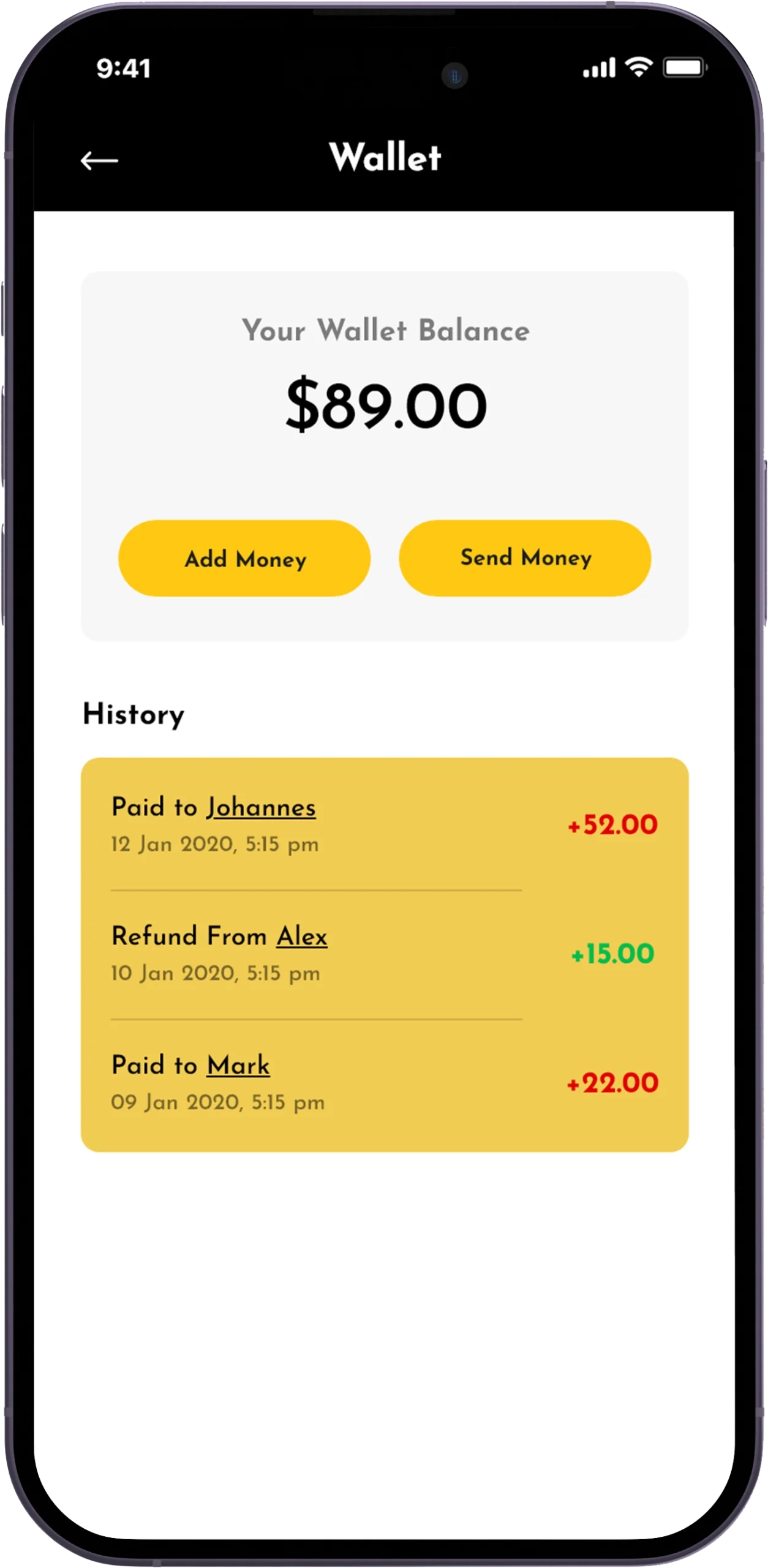 Ride Sharing app User Feature