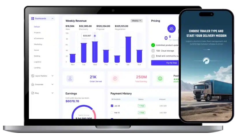 live demo for truck app