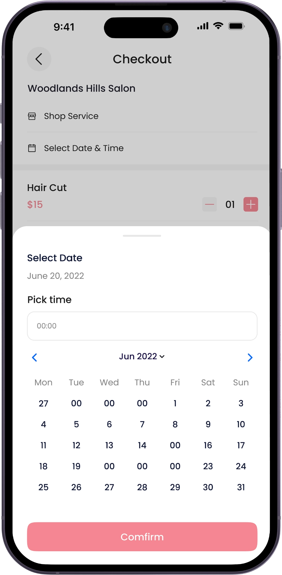 beauty app development customer feature