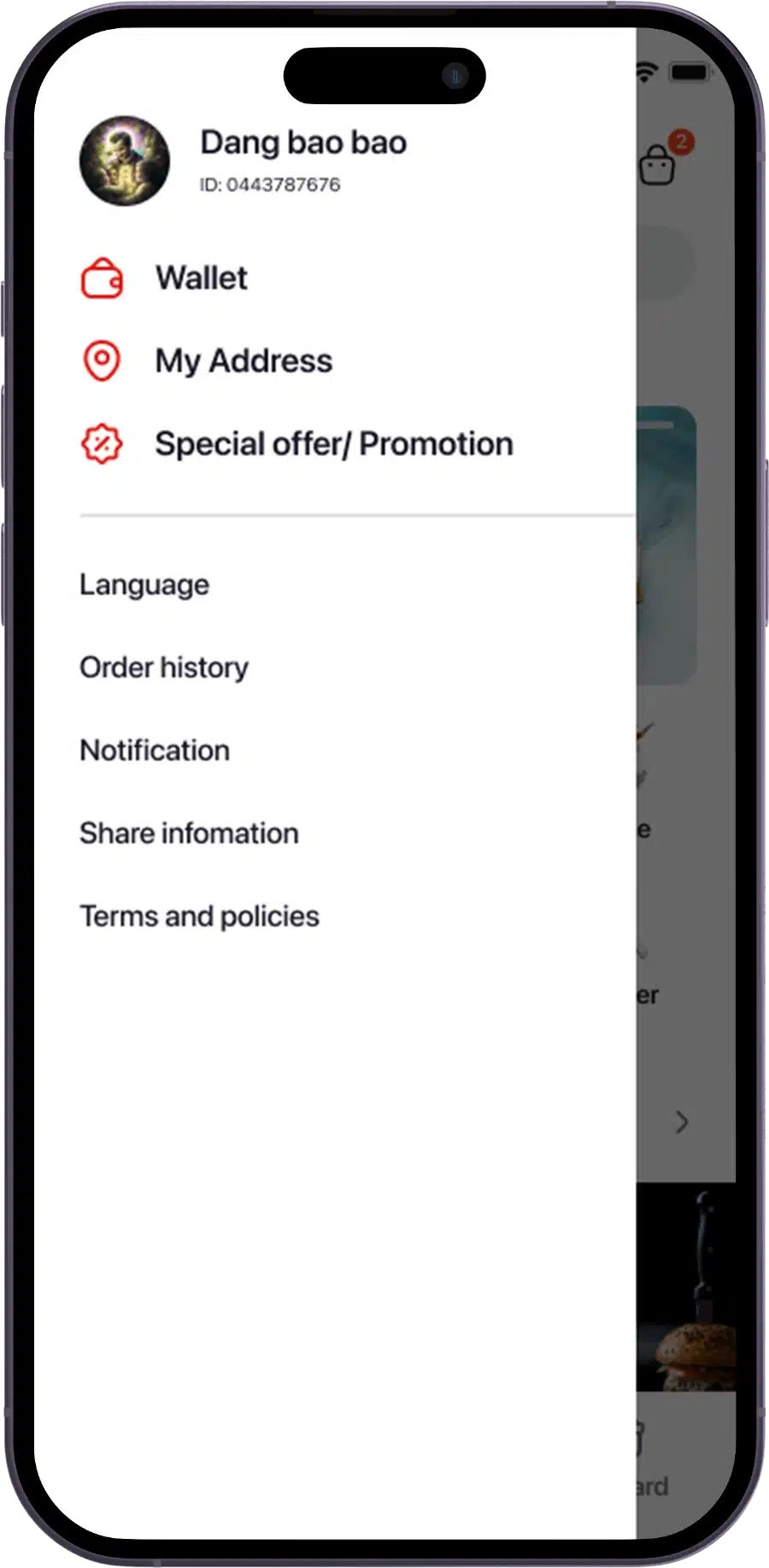 doordash clone app user features