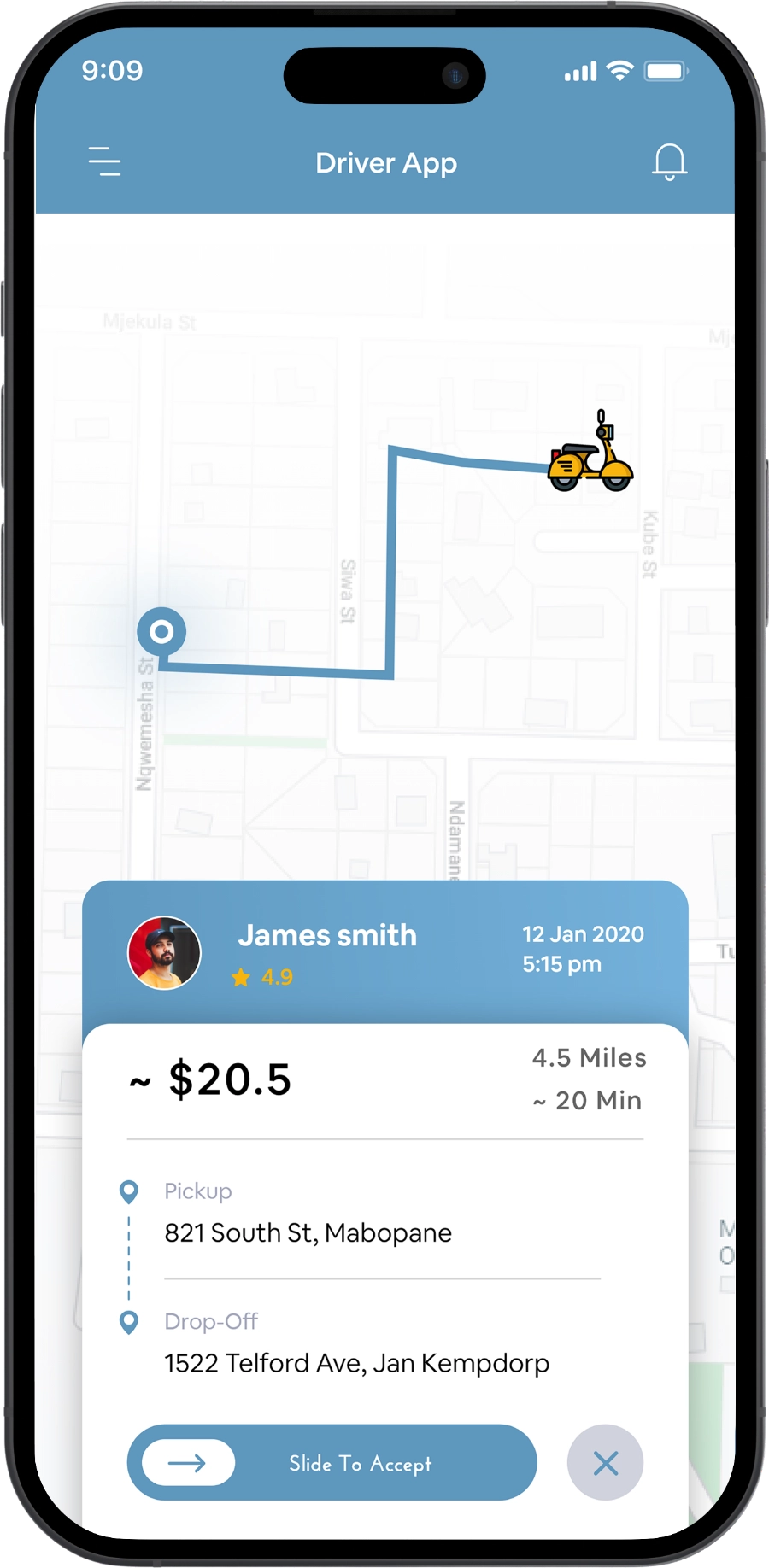 drizly clone deliveryman app