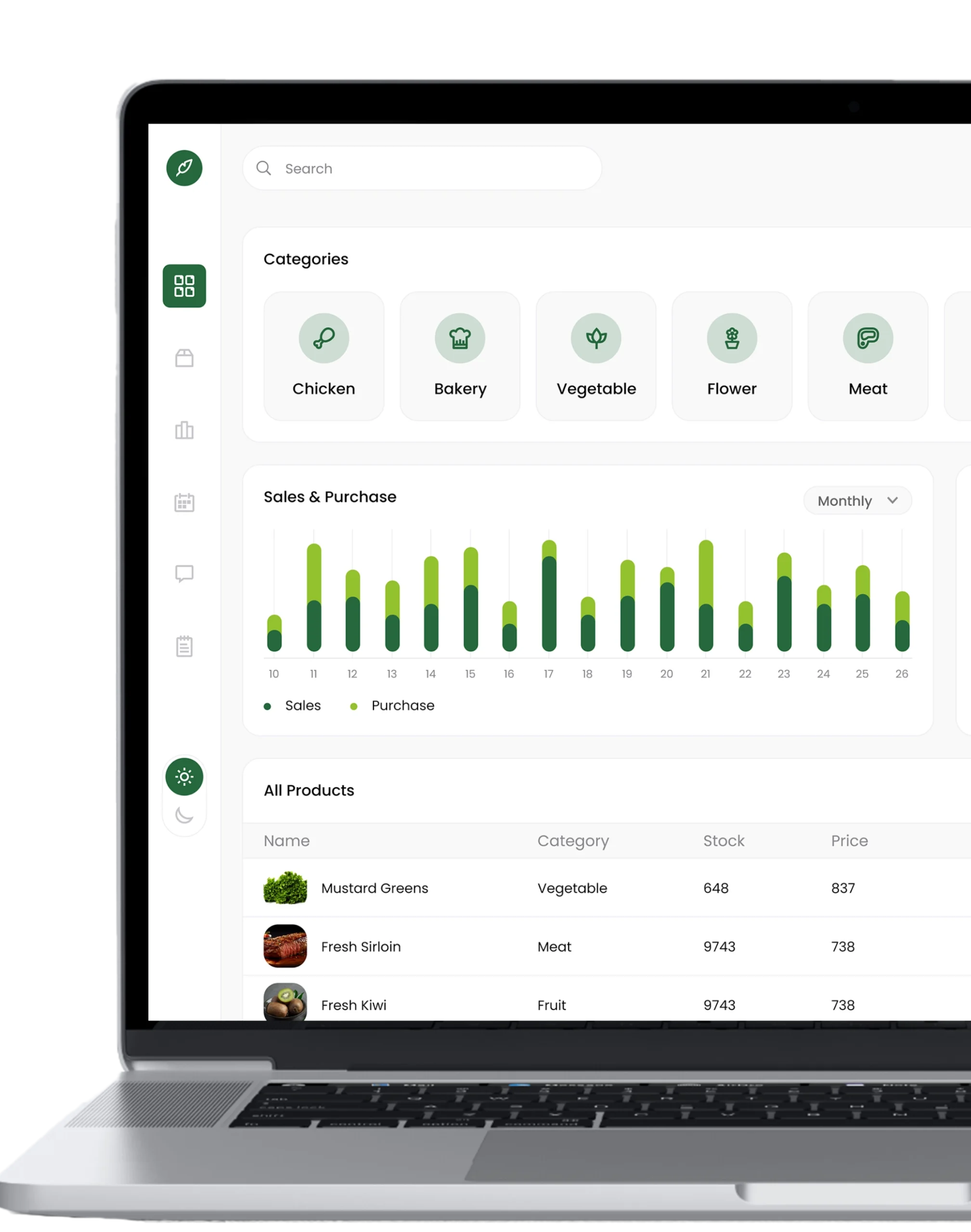 grocery delivery app development admin feature