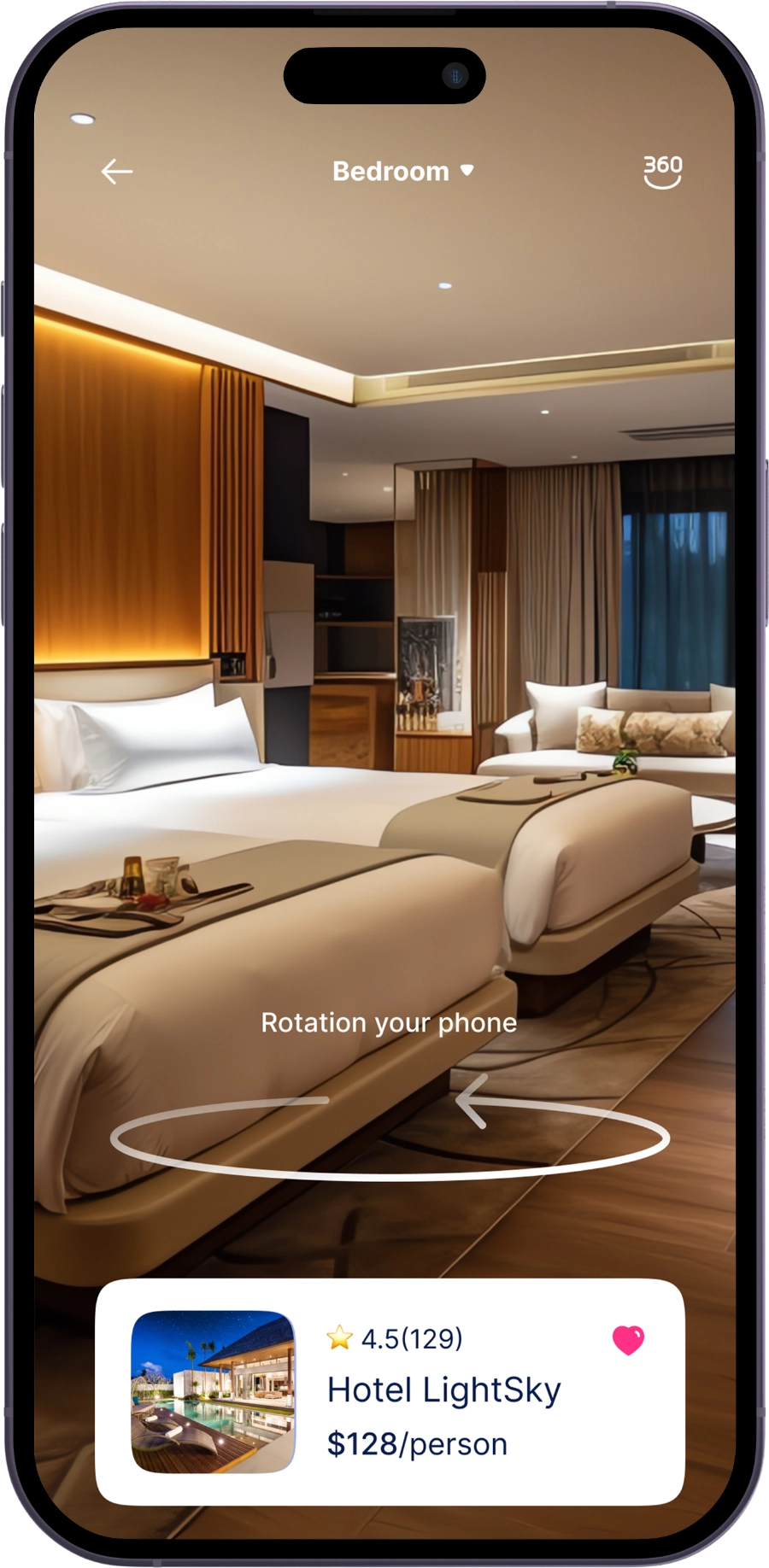 hotel booking app user feature
