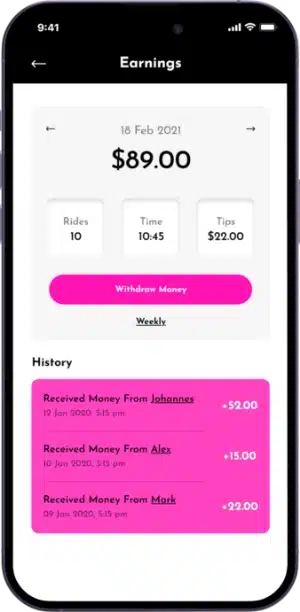 lyft clone for driver