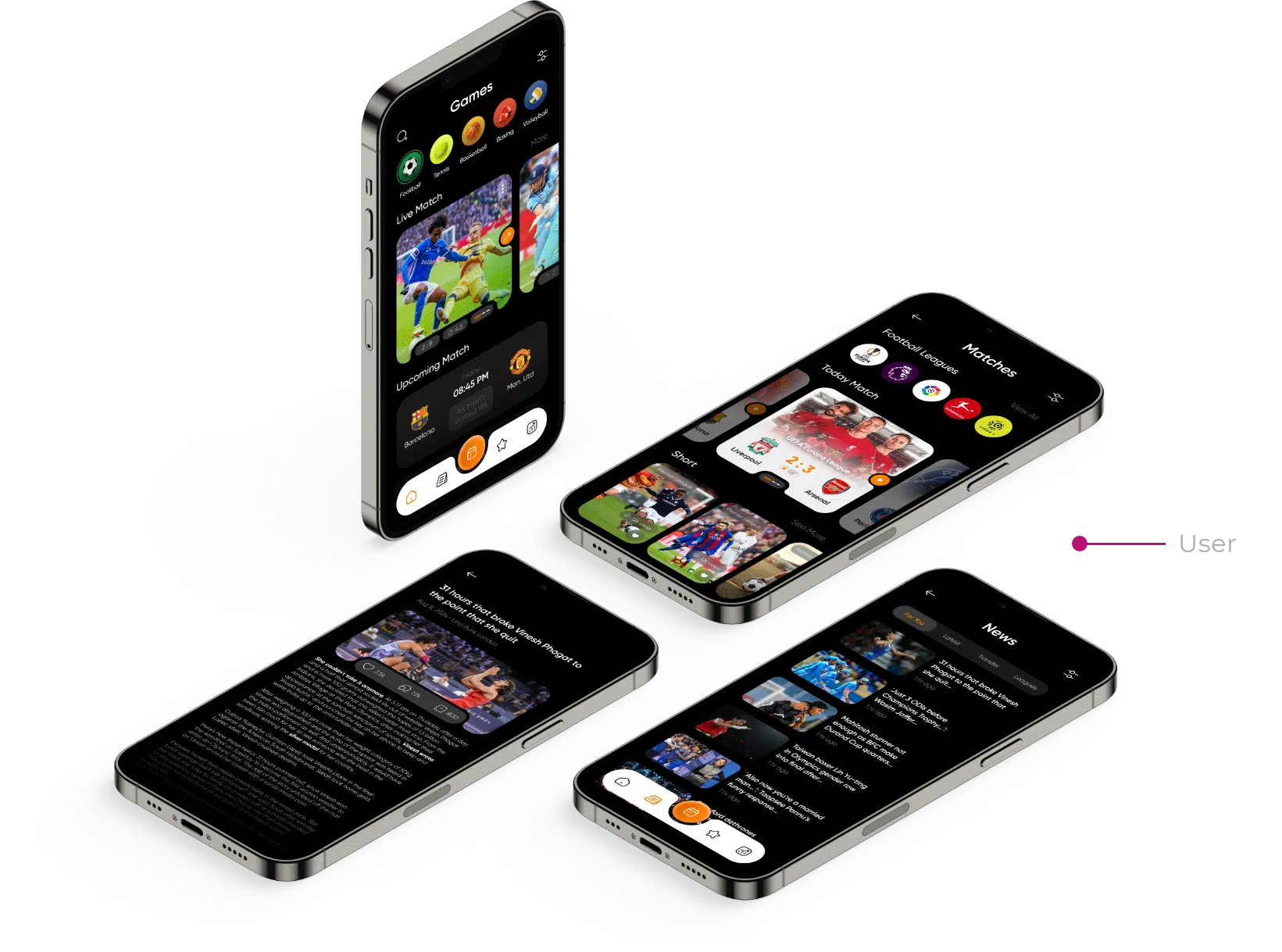 sports app ui design