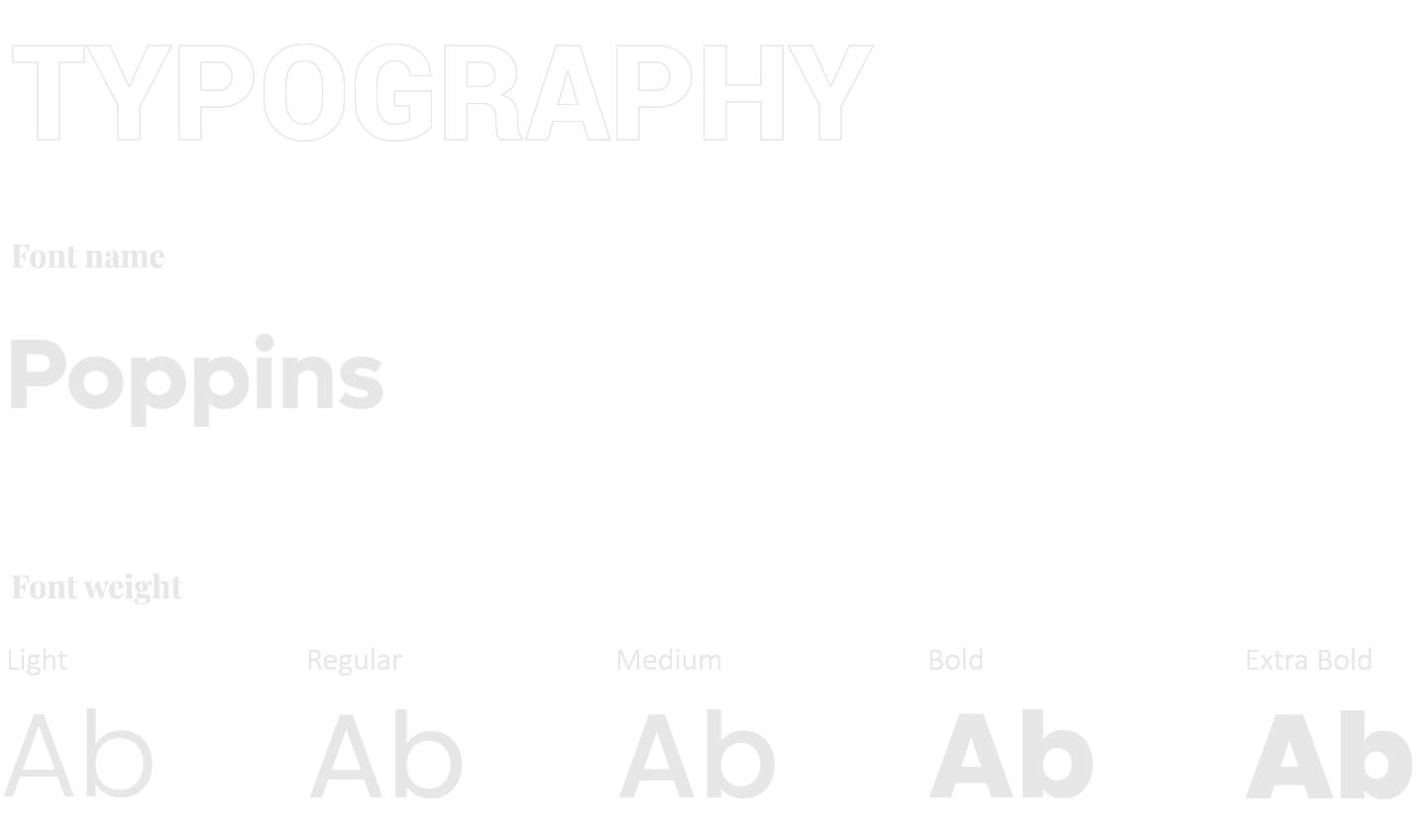 font family used for hotel app design