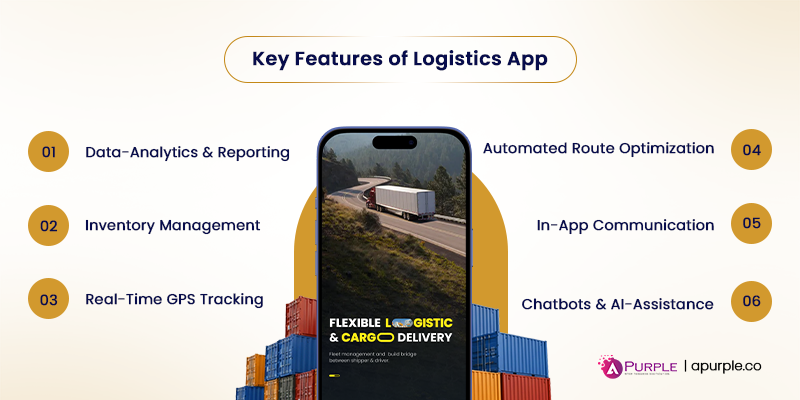 key features of logistics app development